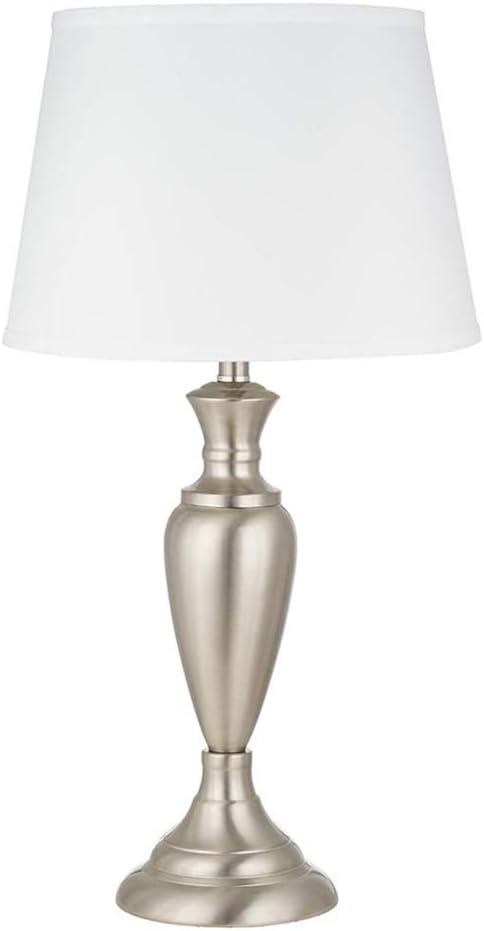 small brushed nickel table lamp