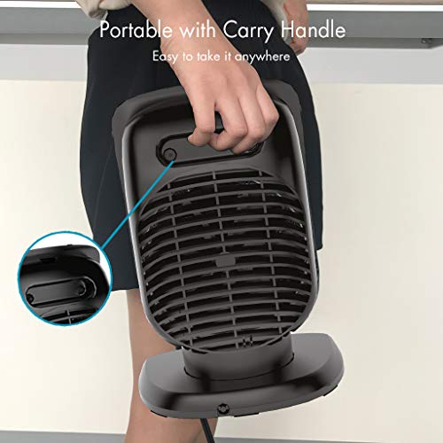 NUMIFUN Space Heater 1500W Oscillating Portable Electric Heater for Office Home Indoor Use Small Heater Energy Efficient with Digital Thermostat Adjustable Temperature and Timer, ETL Certified