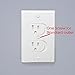 QDOS Universal SELF-Closing Outlet Cover – Oversized Wall Plate Covers Imperfections in Drywall Cutouts - Automatically Closes Upon Plug Removal - Fits Both Standard & Decora Outlets | 3 Pack | White