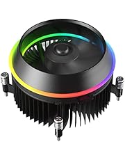 Vetroo Shadow Low-Profile CPU Cooler, 90mm Addressable RGB & PWM Fan, Premium Aluminum Fins 95W TDP Air Cooler for Intel LGA 1200/115X AMD Ryzen AM4
