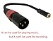 CERRXIAN 0.2m 1/8 Inch 3.5mm 3 Pole Female to XLR 3 Pin Male Stereo Cable for MP3, Smartphone, Amp, Computer, Speakers(Black) (3.5f-Xm)