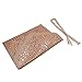 Mily Glitter Sequins Envelop Clutch Tote Shoulder Bag Handbag, Beige, One Size