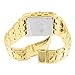 Big Square Face Watch Mens Iced Out Lab Diamonds Geneva Gold Steel Back Jojo -1058