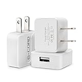 USB Wall Charger 1A/5V Universal USB AC Power Adapter Travel Home Wall Charger (3 Pack-White)