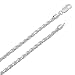 3.5mm Solid 925 Sterling Silver Diamond-Cut Rope Link Italian Chain, 18