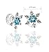Jovono Boho Hair Clips Blue Crystal Headpieces Wedding Hair Accerssories for Women and Girls(4PCS)