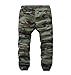 LOKTARC Boys Camo Pants Kids Pull On Drawstring Youth Camouflage Cargo Joggers Army Loose Fit Size 130/8-9 Years