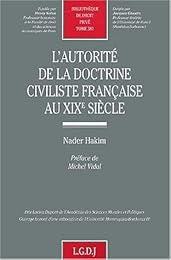 L' autorité de la doctrine civiliste française au XIXe siècle