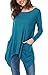 Urban CoCo Women's Plus Size Swing Pocket Tunic Tops Loose Tee Shirts (2XL, Blue Jewel)