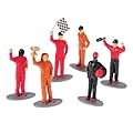 Race Car Driver Figures, Set of 12 (Six Assorted Poses)