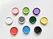 RUTICH 100 PCS Flat Decorative Bottle Cap Craft Bottle Stickers Double Sideds Printed for Hair Bows, DIY Pendants or Craft ScraPbooks,Mixed Colors(10 Colors)