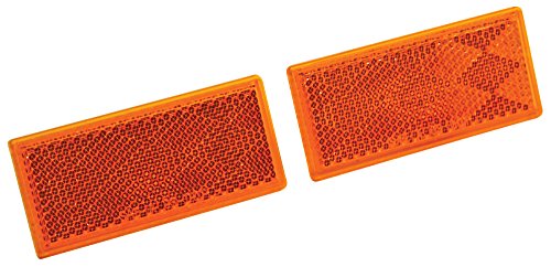ReeseTowpower 73887 Amber Quick Mount Rectangular Reflector, 2 Pack