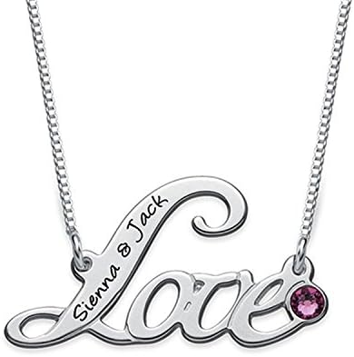 Custom Name Pendant Necklace Personalized Necklace 925 Sterling Silver Necklaces for Men/Women/Girls/Boys