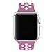 Yearscase 38MM Soft Silicone Sport Replacement Band with Ventilation Holes for Apple Watch Nike+ and Apple Watch Series 1 2, M/L Size ( Violet Dust/Plum Fog )