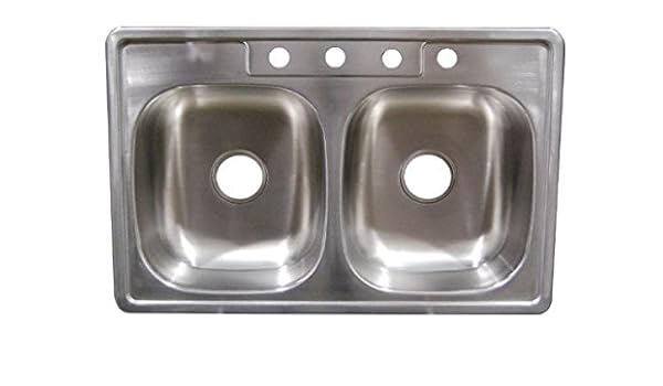 33 X 19 X 6 Deep Stainless Steel Kitchen Sink For Mobile Homes