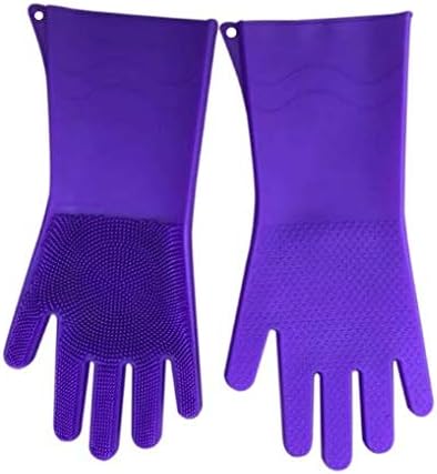 1Pc Magic Silicone Cleaning Brush Scrubber Gloves Heat Resistant Scrub Tool