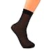 Sept.Filles Socks Men's Pure Silk Socks Ultrathin Crew Socks Packs of 7 (Black)