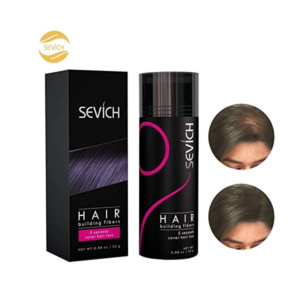 SEVICH-Keratin-Hair-Building-Fibers-5-Seconds-Conceals-Loss-Hair-Rebuilding-Nature-Concealer-Fibers-for-Thinning-Hair-25g-Medium-Brown SEVICH Keratin Hair Building Fibers - 5 Seconds Conceals Loss Hair Rebuilding, Nature Concealer Fibers for Thinning Hair…