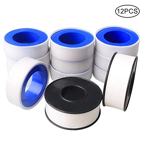 12 Rolls Teflon Tape,Plumbers Tape Stop Leaks,Plumbing Tape for Shower