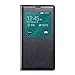 Meily(TM) S-View Flip Sleep Leather Case Cover for Samsung Galaxy S5 I9600 (Black)