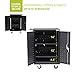 Pearington 20 Device Mobile Charging and Storage Cart for iPads, Chromebooks and Laptop Computers, Up To 17-Inch Screen Size, Surge Protection, Front & Back Access Locking Cabinet, Black