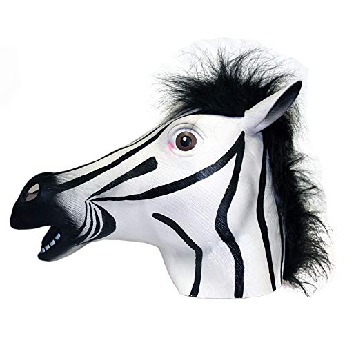 Ace-Martial-Arts-Supply-Zebra-Mask-Latex-Animal-Mask