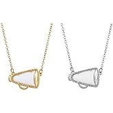 DMDMBSR Cheer Necklace – Cheerleading Charm Accessory, Cheer Jewelry, Cute Cheerleader Gifts, Motivational Cheer Necklace, Spirit Jewelry for Team Spirit 2pcs