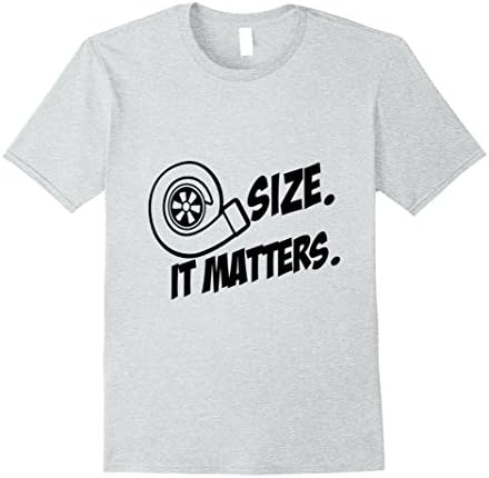 Men's Size Matters JDM Turbo T Shirt XL Heather Grey