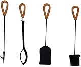 Charles Bentley Iron Fireside Companion Set Poker Tongs Shovel Brush view 7