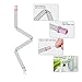 Collapsible Folding Straw, Oyrlize Stainless Steel Reusable Straw Portable Silicone Tip Metal Drinking Final Straw BPA Free with Magnetic Lid Keychain Case Cleaning Brush for Travel and Household