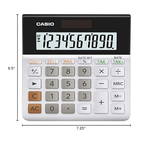 Casio MH-10M Desktop Calculator – Large 10-Digit Display | Cost/Sell/Margin & Tax Functions | Ideal for Home & Office Use
