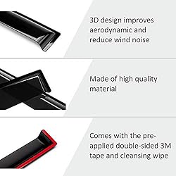 Voron Glass Tape-on Extra Durable Rain Guards for
