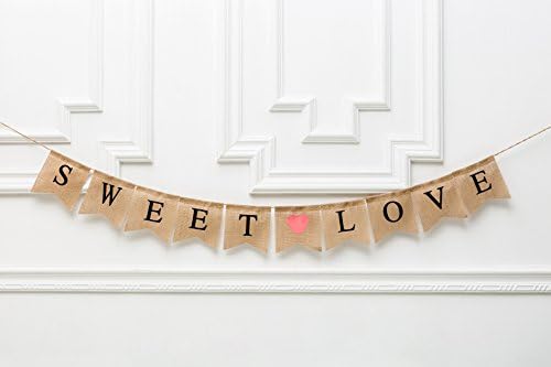Sweet Love banner, bridal shower, Bhite letter burlap banner, weddings banners, Bridal shower decoration