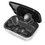 iQute True Wireless Earbuds, Bluetooth 5.0 Running Headphones, 3D Stereo Pro Sound, Extra Bass, Auto Pairing, 72H Play Time with Charging Case, Siri, Built-in Mic iPhone Wireless Headphones