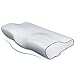 Powsure Memory Foam Pillow, Orthopedic Sleeping Contour Pillows to Lower Neck Pain, Ergonomic Cervical Bed Pillow for Side Sleepers, Back Stomach with Washable Free Bamboo Fiber Pillowcase (White)