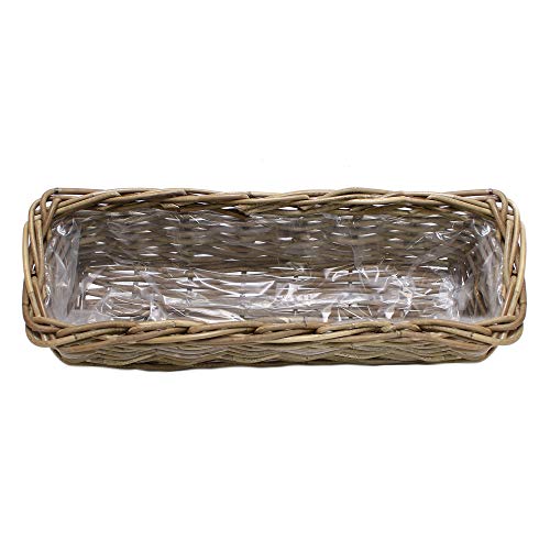 Blumenkasten, Pflanzkasten "Rattan", groß ca. 60 x 16 x 15 cm – Bild 2
