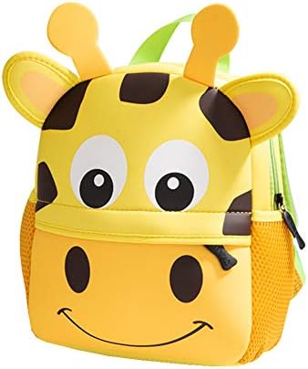 Neoprene Toddler Backpack Waterproof Animal Cartoon Mini Travel Bag for Little Girl Boy 1-6 Years