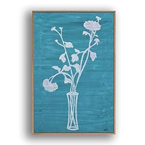Framed Canvas Wall Art for Living Room, Bedroom Elegant Vase Plants by Sanyu Canvas Prints for Home Decoration Ready to Hanging - 16x24 inches
