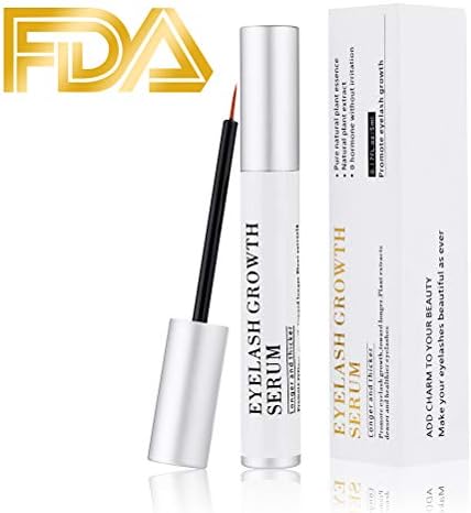 Kndio Eyelash Enhancer Serum, Eyelash Growth Serum Natural Super Beauty Eyelashes Liquid for Longer, Thicker, Fuller Eyelash 5ml