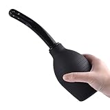 Douche And Enema Flush Bulb, Flex Tip Cleaning Bulb, Portable Insert Vaginal Douche ,Medical-Grade Deluxe Home Enema for Anal or Vaginal Douching Aids in Hygiene 10oz (Black)
