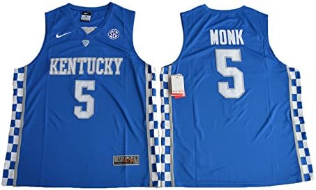 Men's 2017 Kentucky Wildcats Malik Monk #5 College Basketball Elite Jersey Blue S
