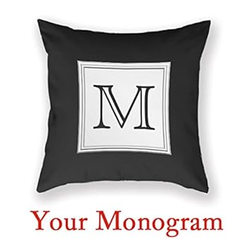Amazon Com Antoniaday Custom Monogram Pillow Monogram White Chic