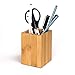 MaxGear Pen Holder for Desk Premium Bamboo Pencil Holder Pen Cup Makeup Brush Holder Desk Accessories & Workspace Organizers for Home, School & Office