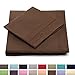 Cosy House Collection Everyday 1500 Series Bed Sheet Set - Ultra Soft & Cool Hotel Bedding - Deep Pocket - Wrinkle, Stain and Fade Resistant - 4 Piece Set (King, Chocolate)