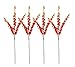 LUCKY SNAIL 4 Pcs Artificial Flowers, Artificial Eucalyptus Leaves 29.5 Inches Long Fake Flowers for Wedding Bouquet Party Home Office Craft Christmas Decorations(Orange)
