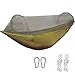 G4Free Portable Foldable Camping Hammock Net Hammock Tent 400 lbs Outdoor Indoor Backyard Hiking Backingpacking Tree Hammocks (110x50 inch)(Camel)