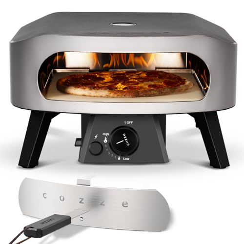 Cozze® Pizzaofen Gas 13 Zoll - Pizza Ofen Gas Outdoor (50mbar) - Tisch Pizzaofen mit Regulator für Pizzen