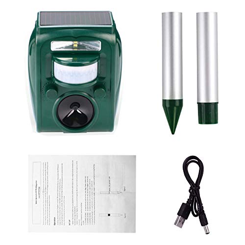 ZOVENCHI Ultrasonic Pest Repeller, Solar Powered Waterproof Outdoor Animal Repeller with Ultrasonic Sound, Motion Sensor and Flashing Light pest Repeller for Cats, Dogs, Squirrels, Moles, Rats - Thumbnail 7