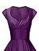 GownTown Womens Dresses Party Dresses 1950s Vintage Dresses Swing Stretchy Dresses, Purple, Large