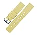 BARTON WATCH BANDS 22mm Happy Yellow Soft Silicone Quick Release Straps